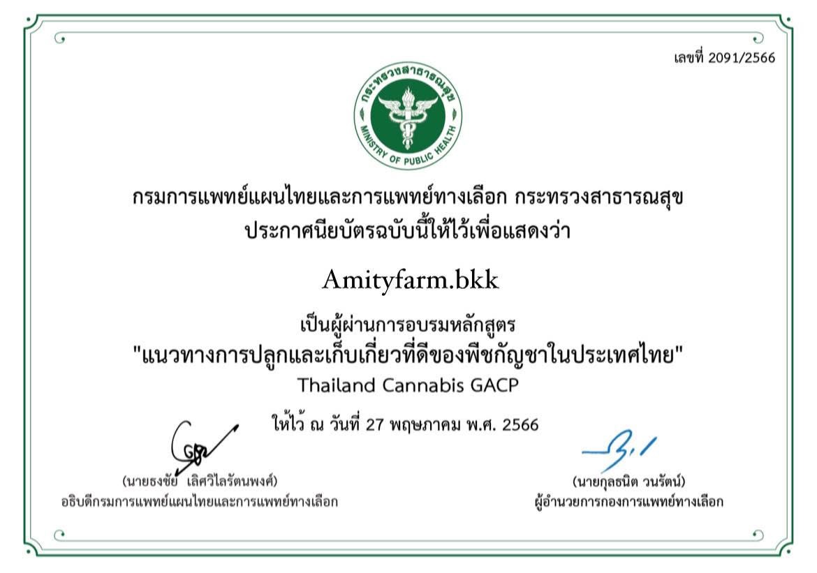 ใบอนุญาต Amity Dispensary